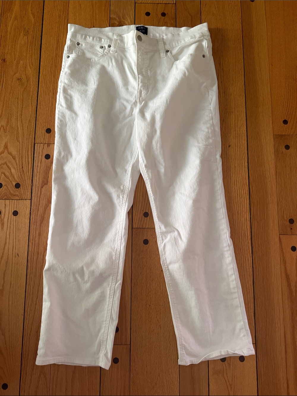 Womens J Crew White Jeans - Classic Straight Fit